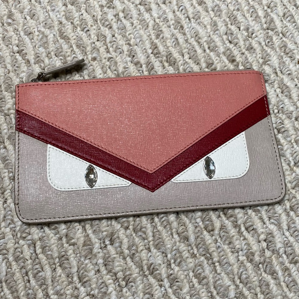 FENDI MONSTERS PINK MOTIF SMALL WALLET